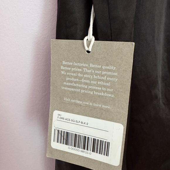 Everlane THE SATIN SQUARE-NECK SLIP DRESS - Picture 6 of 6
